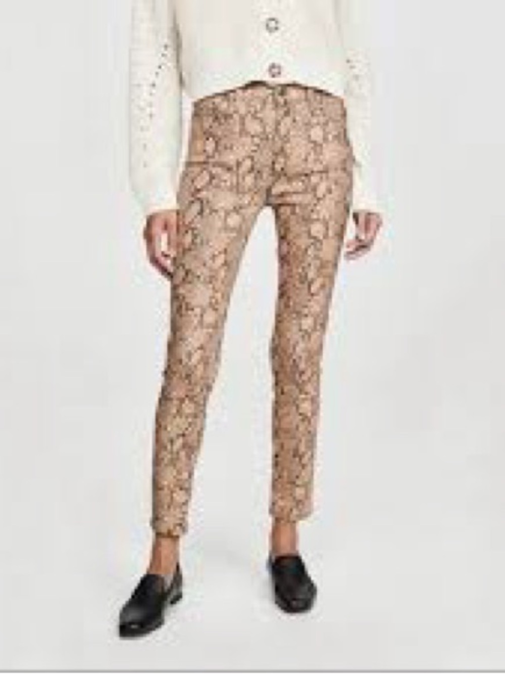 Frame Denim Snake-Print Le High Skinny Crop